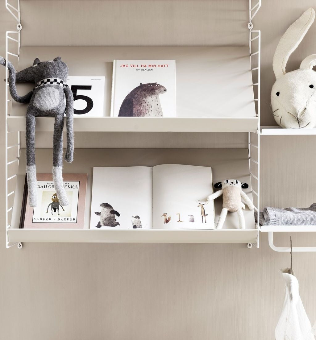 String Furniture String System Magazine Shelf Wood 30x58 Cm, Grey