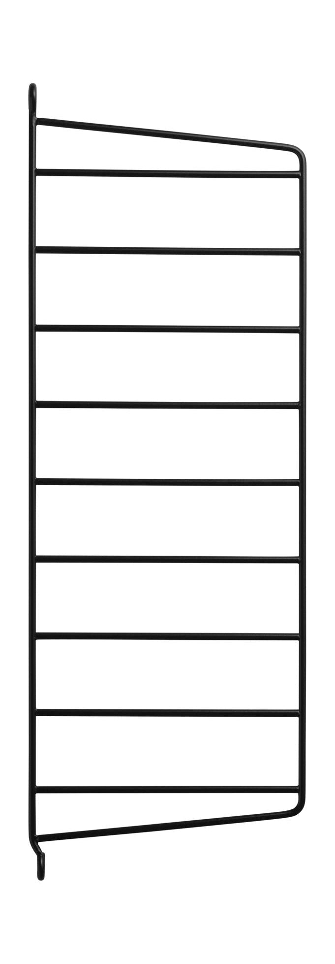 String Furniture String System Side Panel Wall Mounted 20x50 Cm Black, Set Of 2