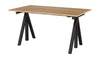 String Furniture Height Adjustable Work Table 78x140 Cm, Oak/Black