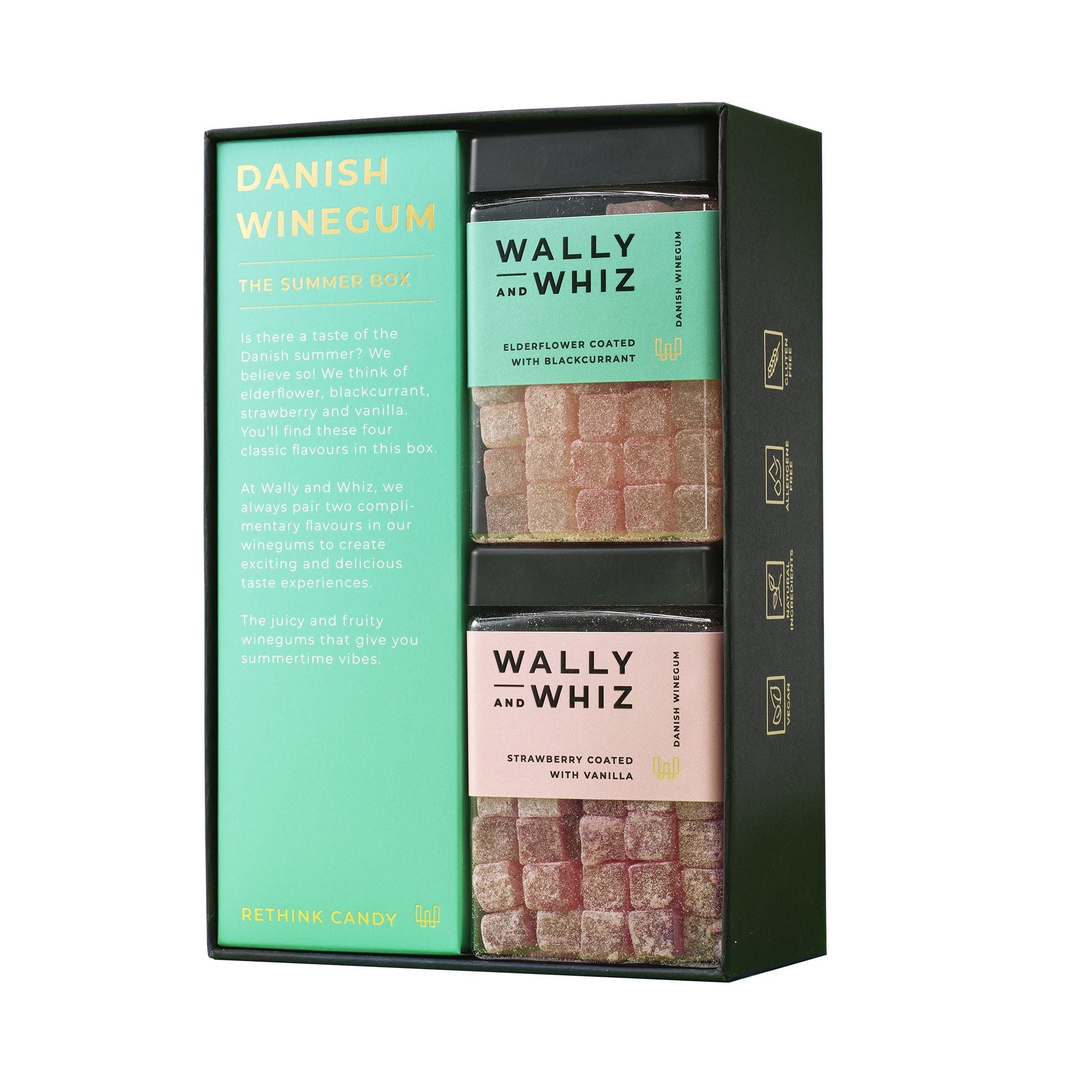 Wally And Whiz The Summer Box Elderflower With Blackcurrant/Strawberry With Vanilla, 480 G