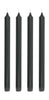 Villa Collection Aia Stick Candle Set Of 4 øx H 2,2x30, Black