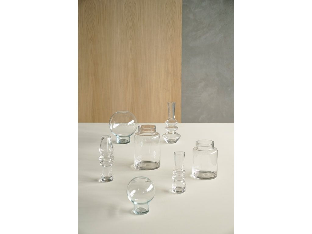 Villa Collection Cold Vase ø 12.5 Cm, Clear