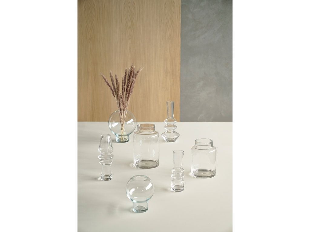 Villa Collection Cold Vase ø 12.5 Cm, Clear