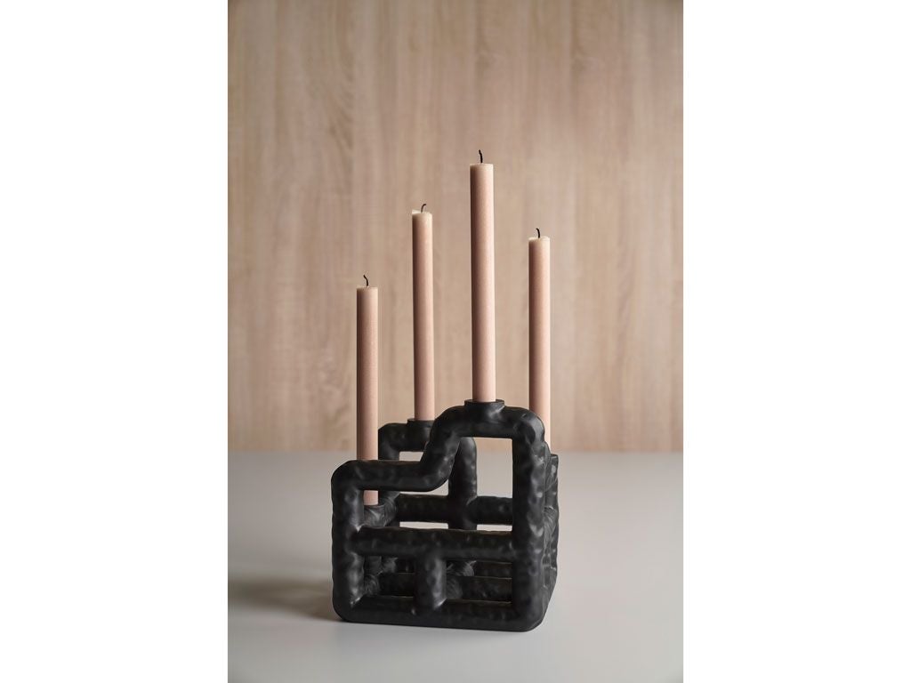 Villa Collection Lyst Candle Holder, Black