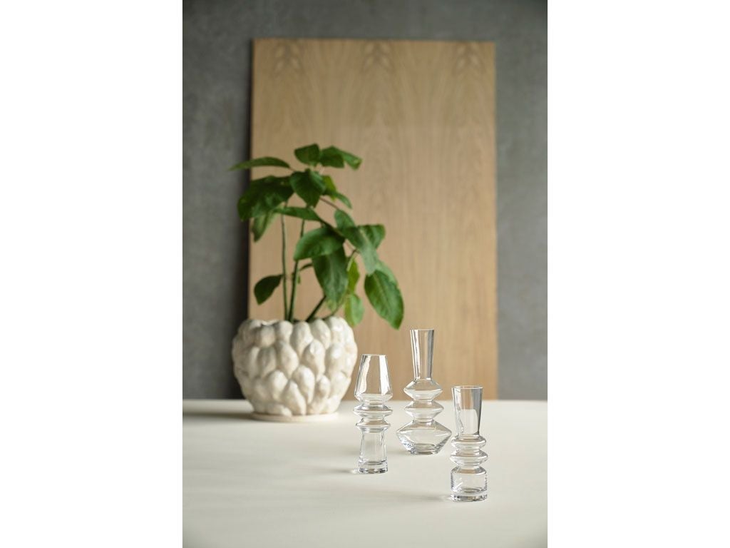 Villa Collection Trio Vase 25 Cm, Clear