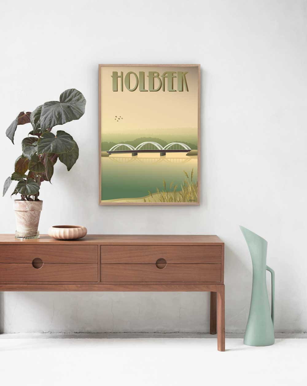 Vissevasse Holbæk Munkholm Bridge Poster, 50x70 Cm