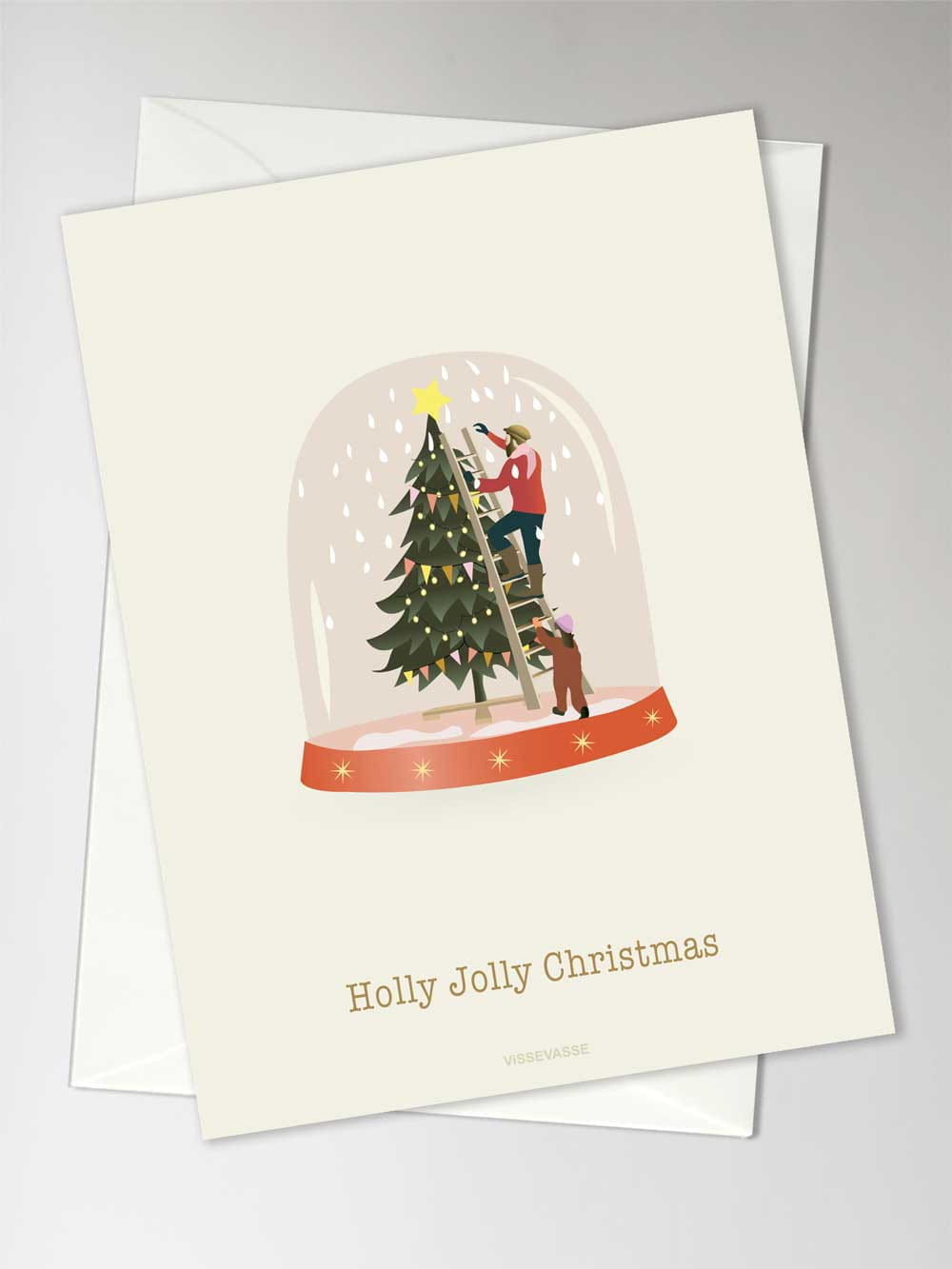 Vissevasse Holly Jolly Christmas Card, A6