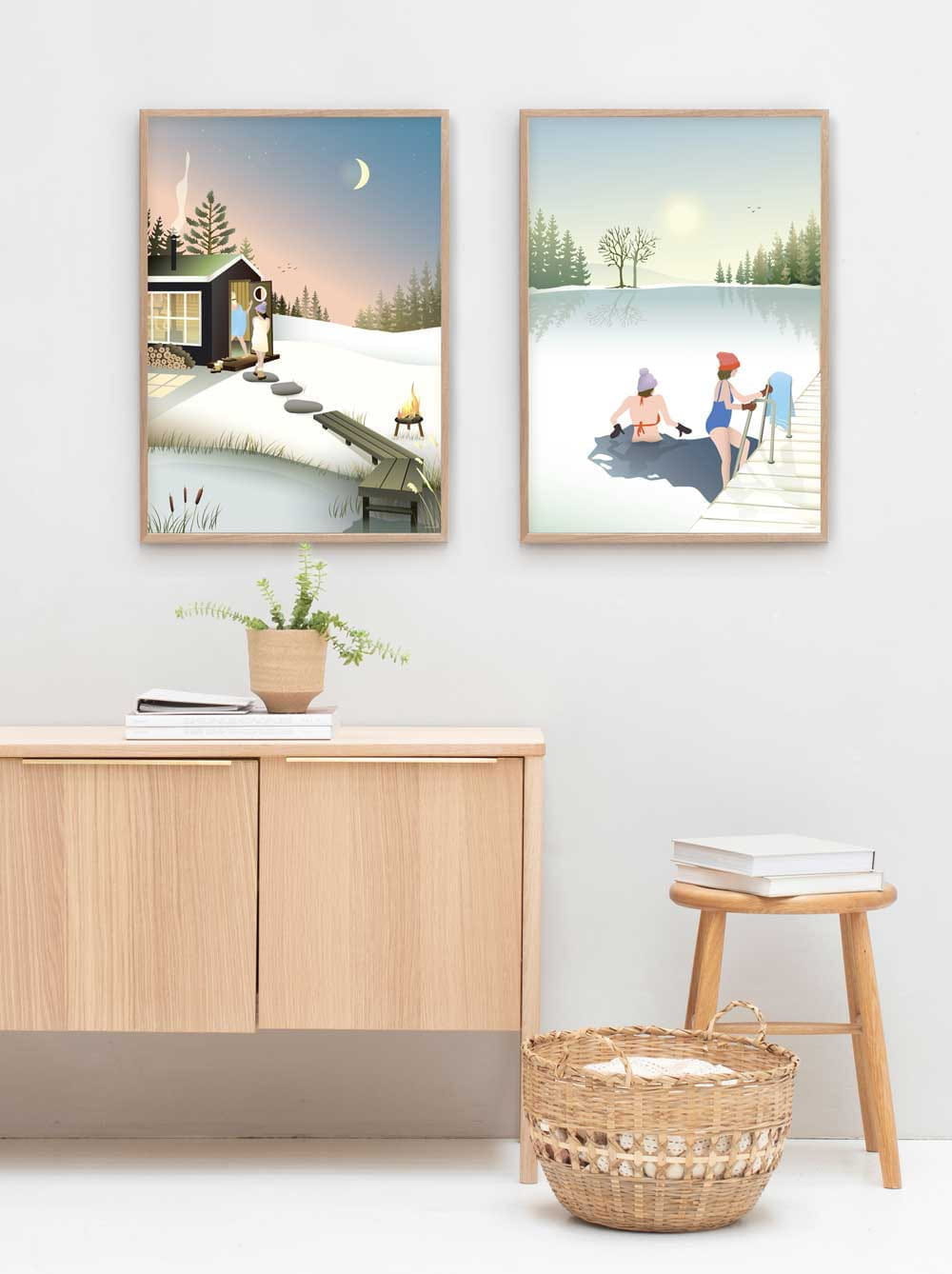 Vissevasse Sauna Poster, 30x40 Cm