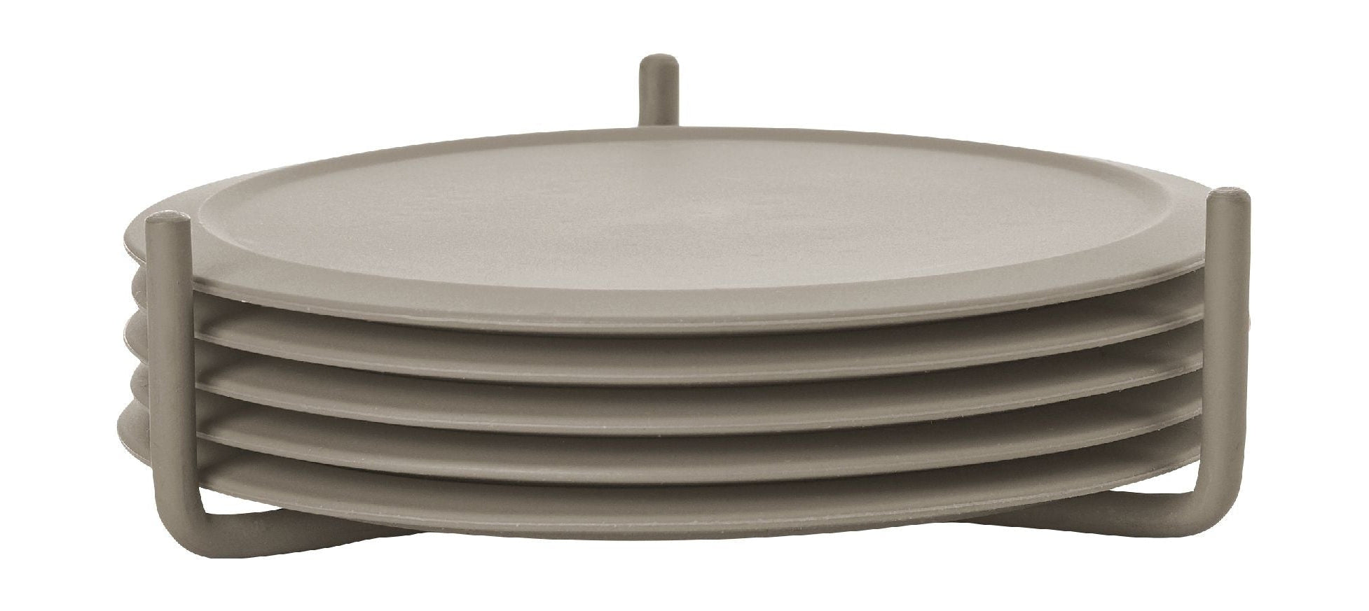 Zone Denmark Singles Glass Coaster Set Of 6, Taupe