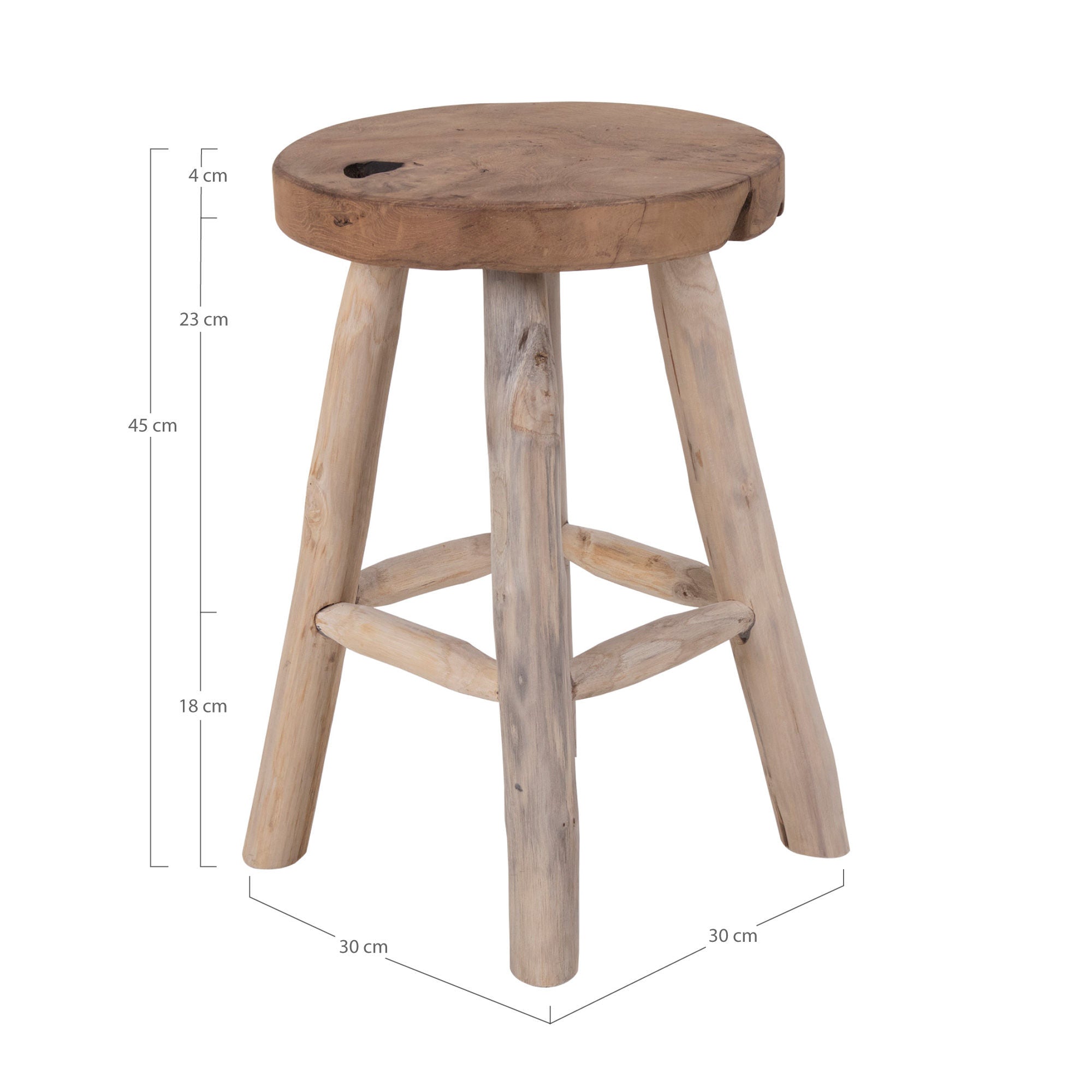 House Nordic Badia Teak Stool