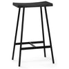 Andersen Furniture Hc2 Bar Stool Black Oak, Steel Frame, H 65cm