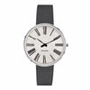 Arne Jacobsen Montre romaine 34 mm, acier / blanc / gris