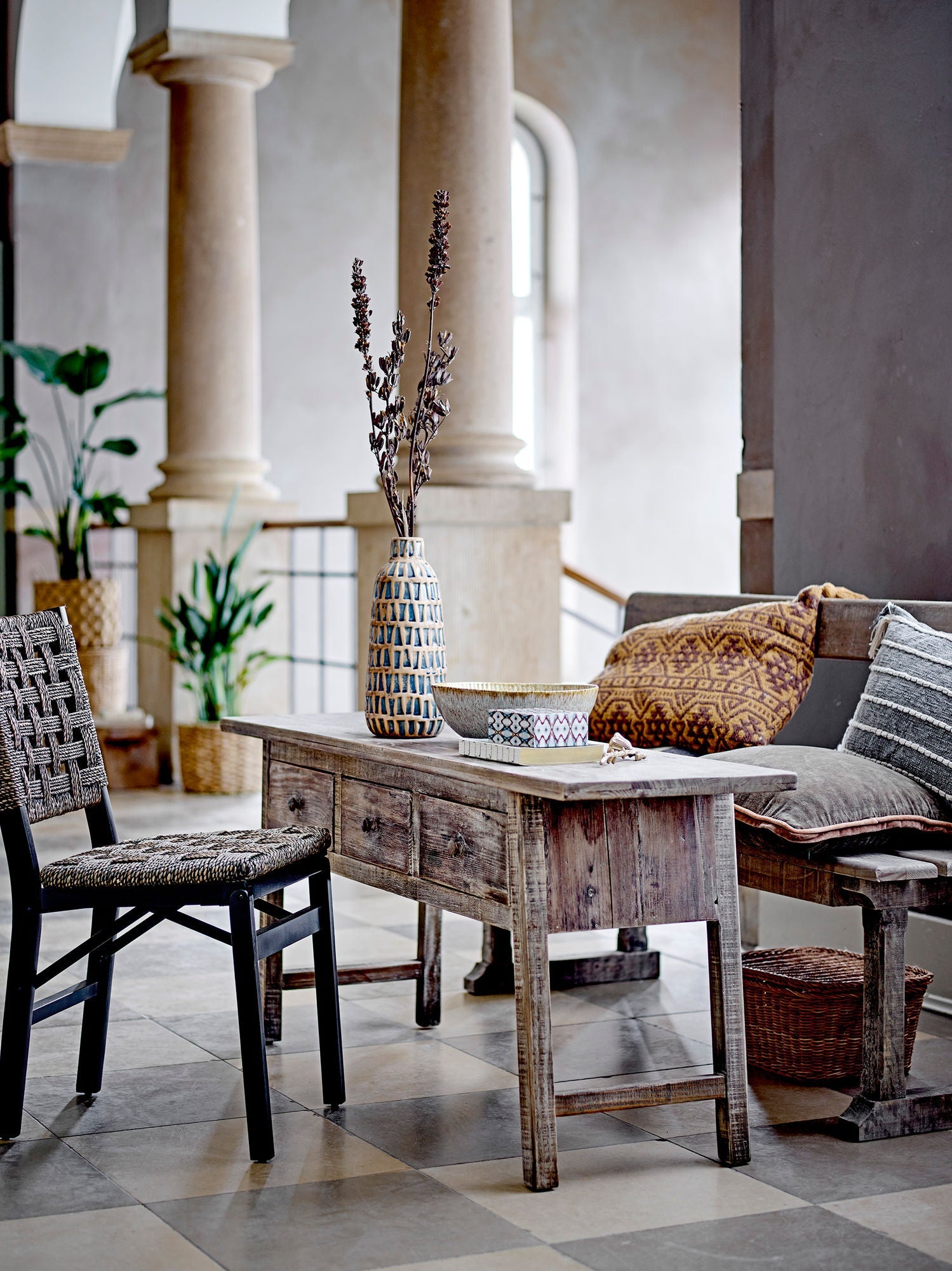 Creative Collection Camden Console Table, Nature, Reclaimed Pine Wood