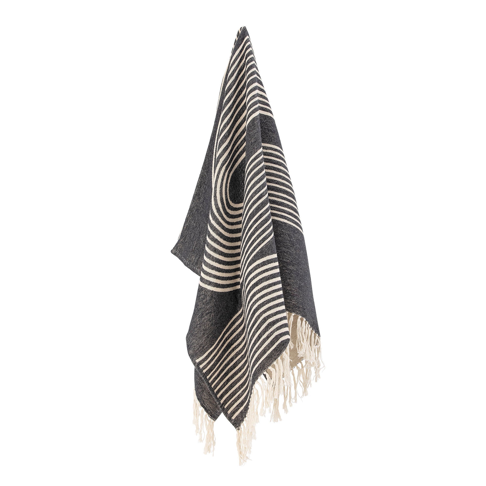 Bloomingville Anek Throw, Black, Cotton