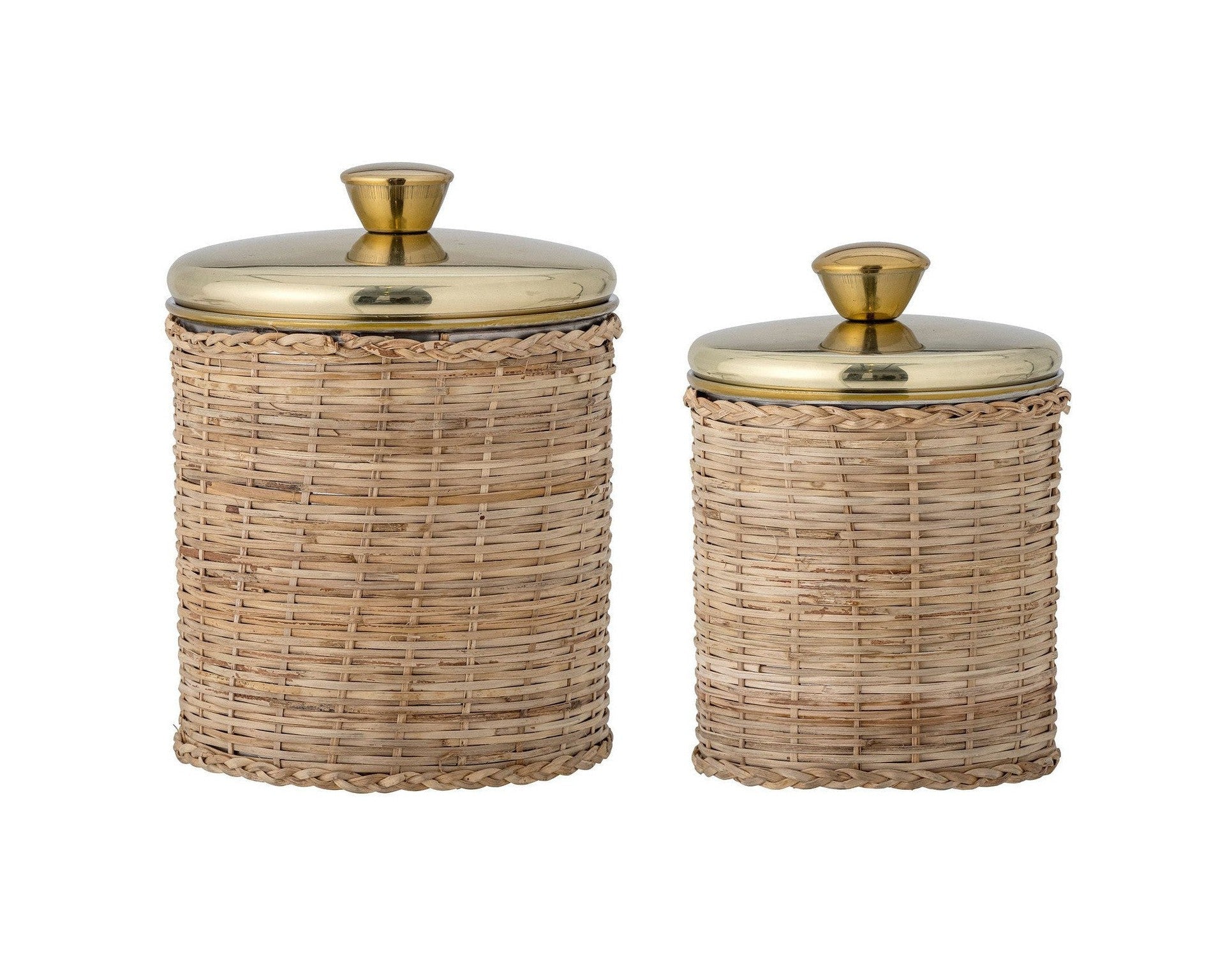 Bloomingville Abas Jar w/Lid, Brass, Stainless Steel