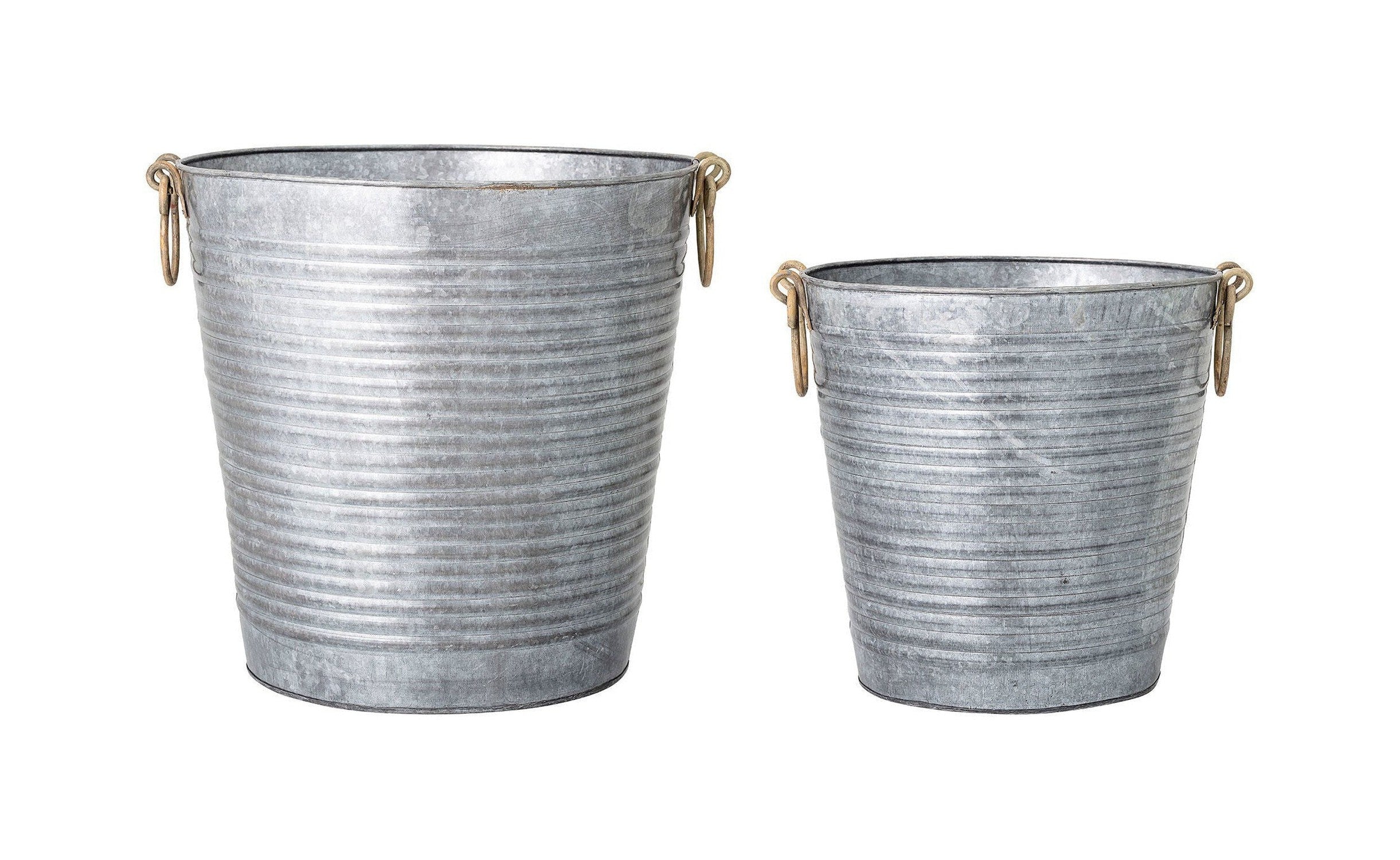 Bloomingville Evar Flowerpot, Grey, Galvanized iron