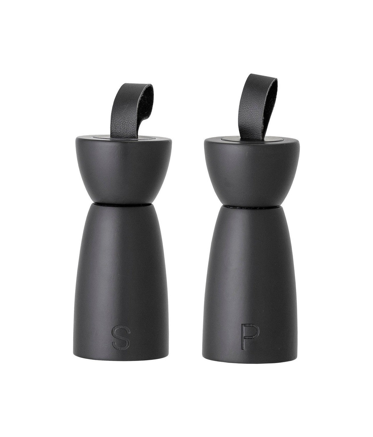 Bloomingville Hanif Salt & Pepper Mill, Black, Rubberwood