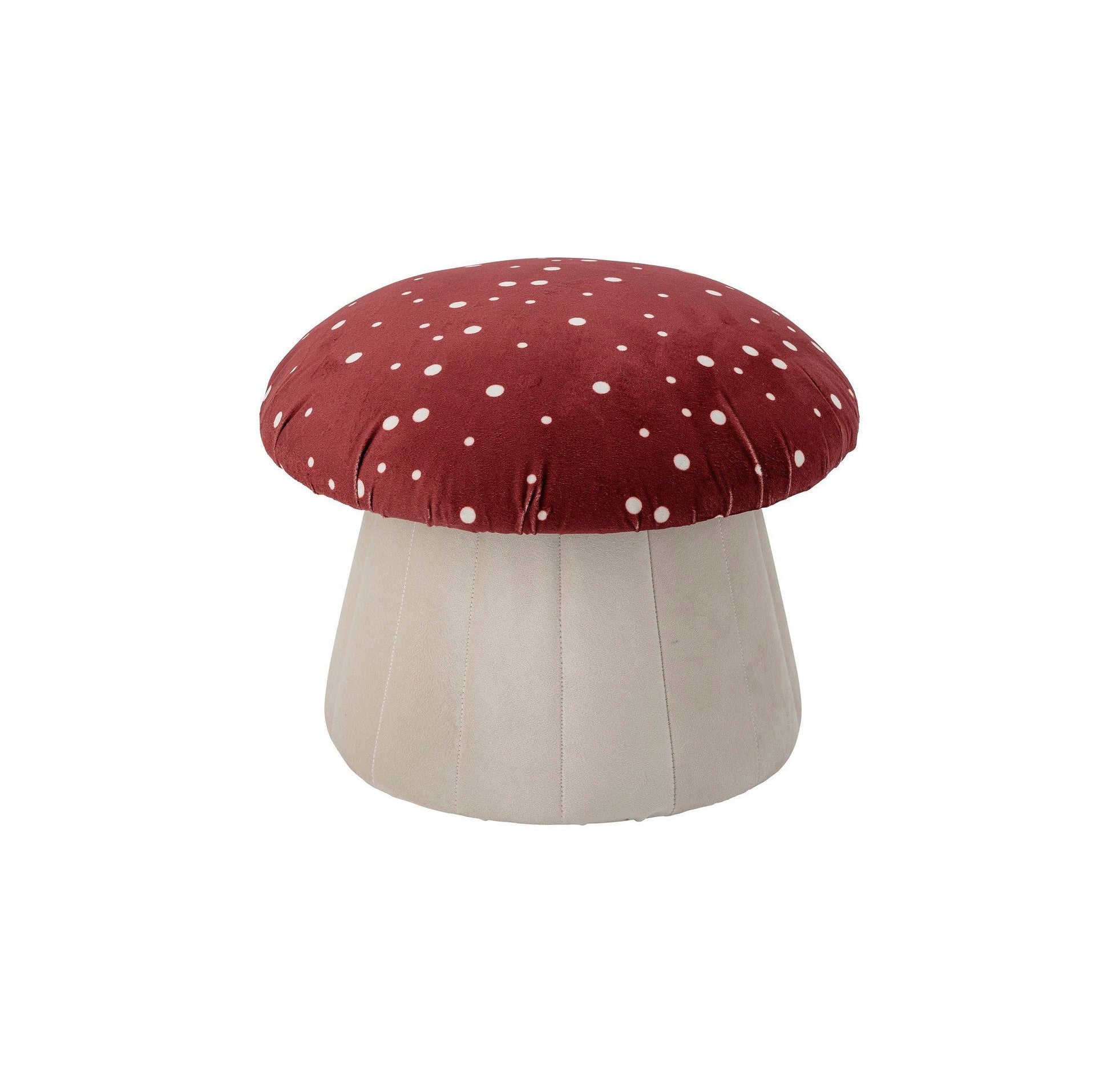 Bloomingville MINI Lue Pouf, Red, Polyester