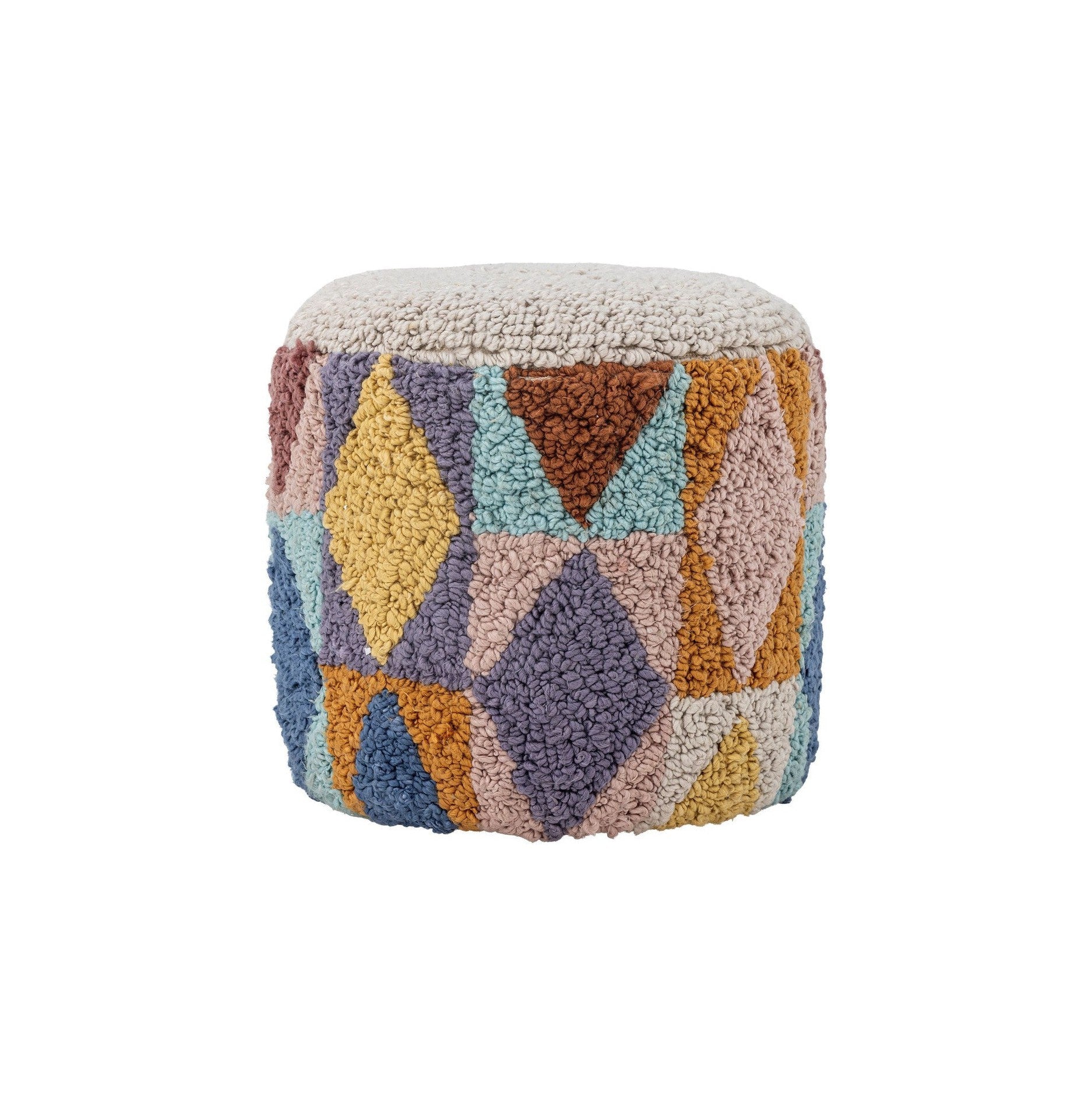 Bloomingville MINI Miaki Pouf, Grey, Cotton