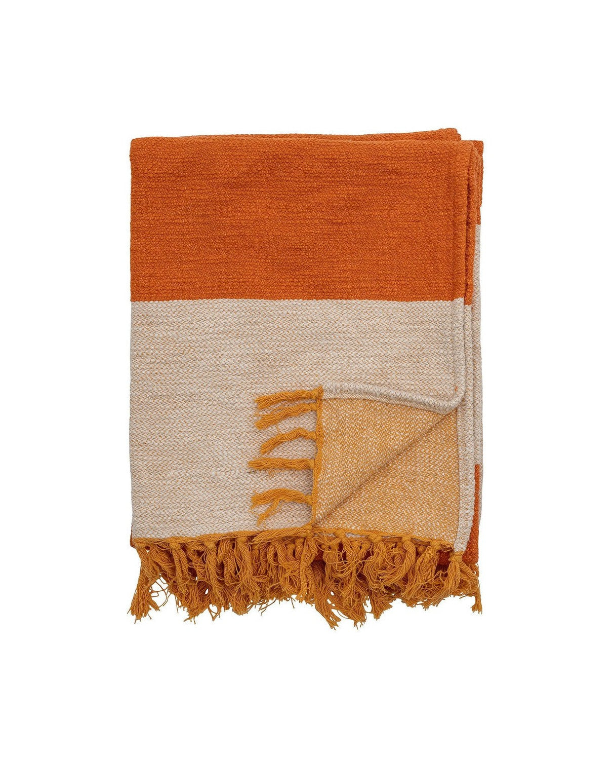 Bloomingville Motril Throw, Orange, Cotton