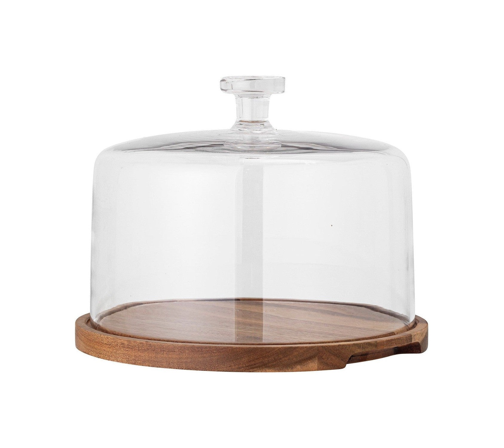 Bloomingville Nici Cake Tray w/Dome, Nature, Acacia