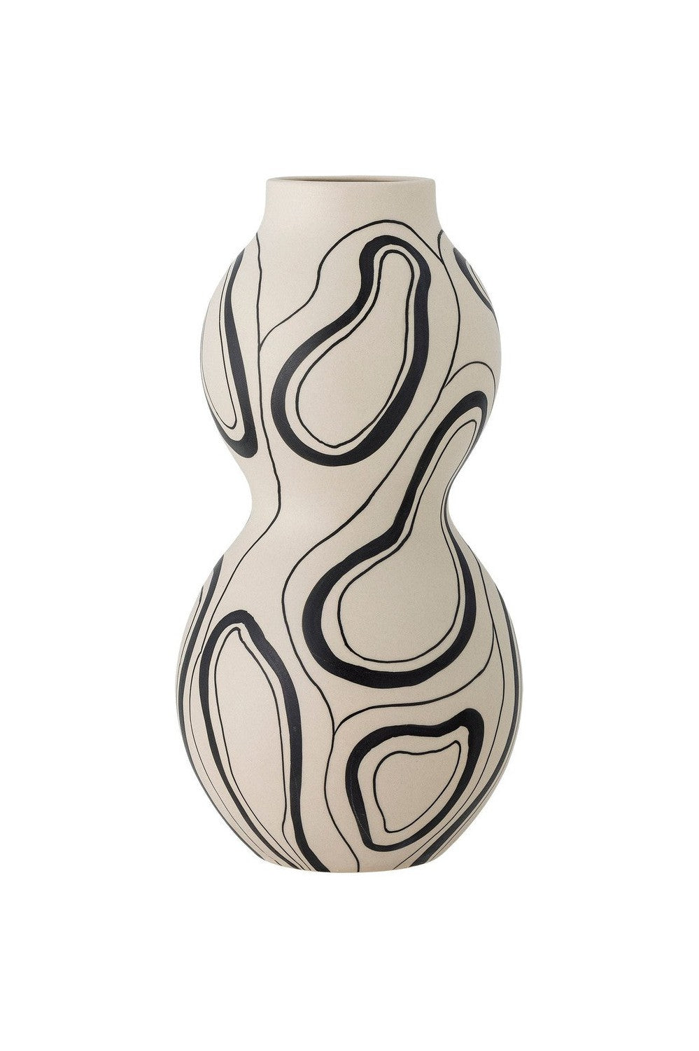 Bloomingville Nicola Vase, Black, Stoneware