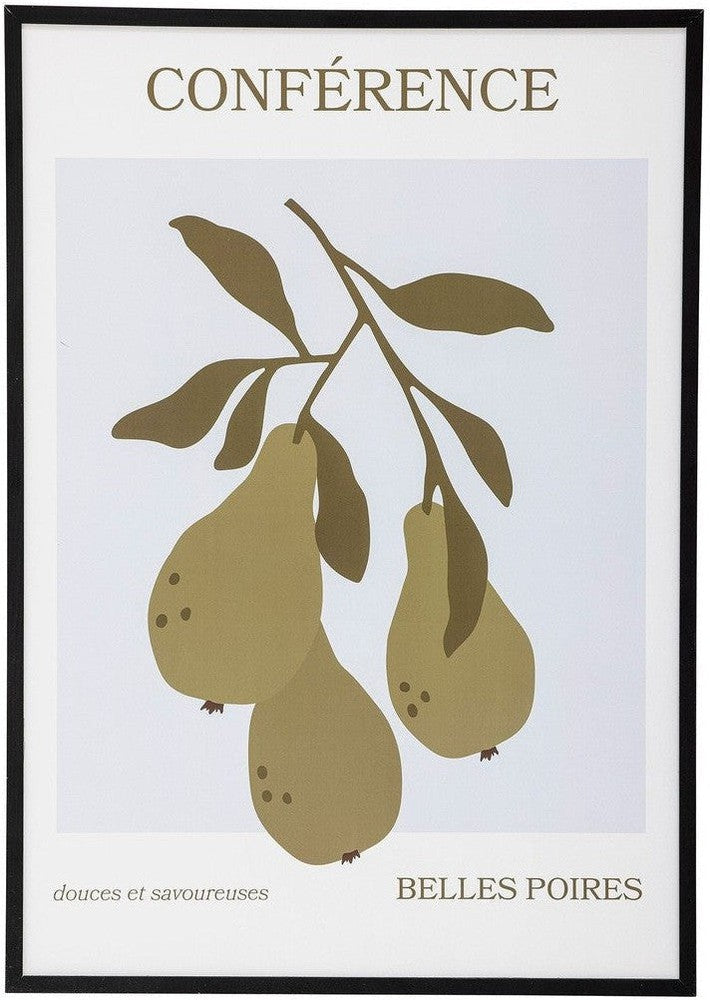 [product_category]-Bloomingville Poire Illustration w/ Frame, Black, Pine-Bloomingville-5711173323081-82062255-BLO-1