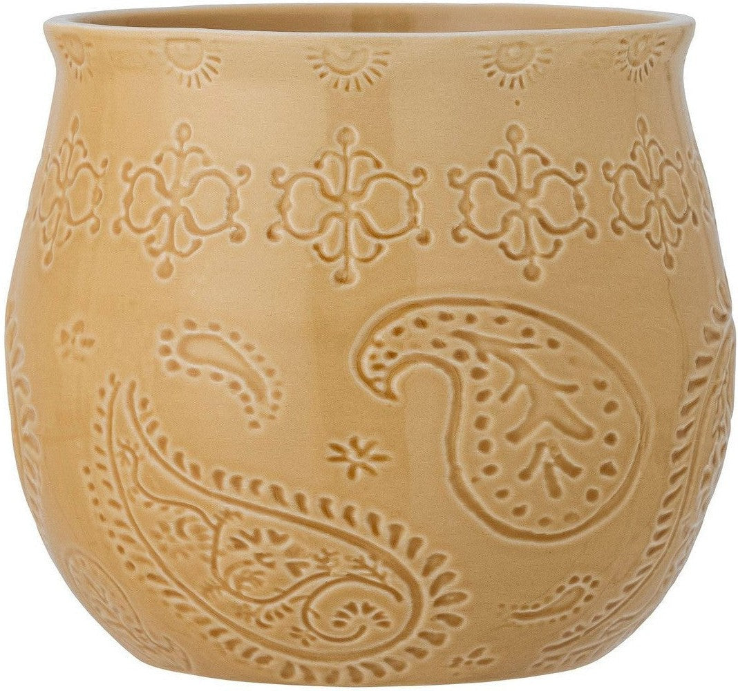 [product_category]-Bloomingville Rani Flowerpot, Yellow, Stoneware-Bloomingville-5711173297566-82054218-BLO-1