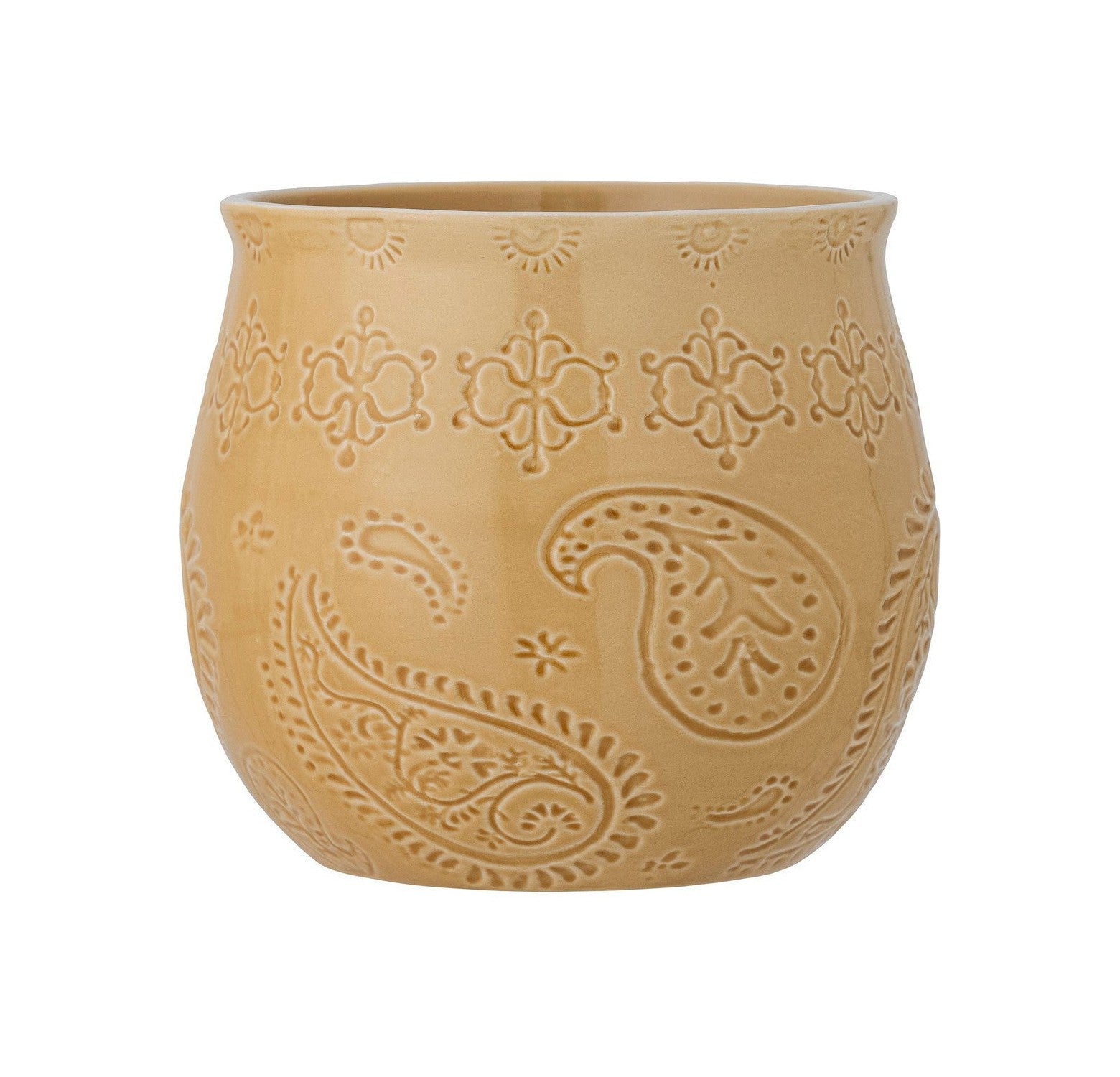 Bloomingville Rani Flowerpot, Yellow, Stoneware