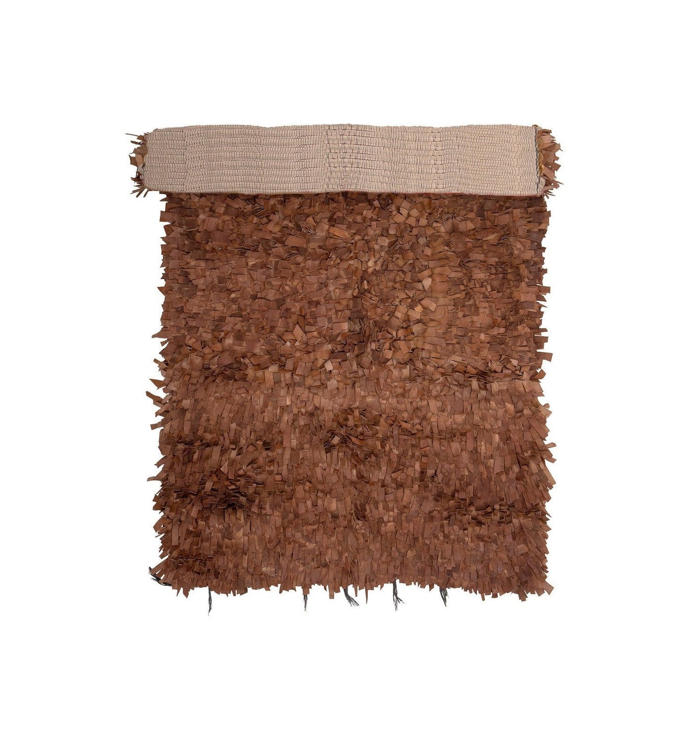 Bloomingville Serah Rug, Brown, Leather