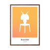  Ant Design Icon Poster Frame Made Of Dark Wood 30x40 Cm Yellow