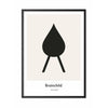  Drop Design Icon Poster Frame Made Of Black Lacquered Wood A5 Grey