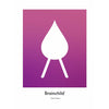  Drop Design Icon Poster Without Frame 70 X100 Cm Purple