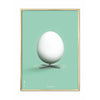  Egg Classic Poster Brass Frame 30x40 Cm Mint Green Background