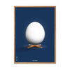  Egg Classic Poster Frame Made Of Light Wood 50 X70 Cm Dark Blue Background