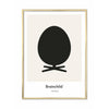  Egg Design Icon Poster Brass Frame 30 X40 Cm Grey