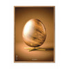 brainchild Affiche des figures d'oeufs, cadre en bois clair 30x40 cm, marron
