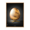  Egg Figures Poster Frame Made Of Light Wood 50x70 Cm Black