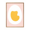  Egg Paper Clip Poster Frame Made Of Light Wood 70x100 Cm Pink Background