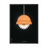 brainchild Flowerpot Classic Affiche, cadre en bois laqué noir A5, fond noir