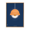  Flowerpot Classic Poster Frame Made Of Light Wood 70x100 Cm Dark Blue Background