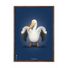  Pelikan Classic Poster Dark Wood Frame A5 Dark Blue Background