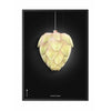  Ph Artichoke Poster Frame Black Lacquered Wood A5 Black Background