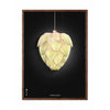  Ph Artichoke Poster Frame Made Of Dark Wood 70x100 Cm Black Background