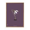  Snowdrop Classic Poster Frame Made Of Light Wood 70x100 Cm Purple Background