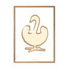  Affiche de la ligne de cygne cadre en bois clair 70 x100 cm fond blanc