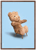  Teddy Bear Classic Poster Frame Made Of Dark Wood Ram 50x70 Cm Light Blue Background