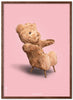  Cadre d'affiches classique d'ours en peluche en bois foncé Ram 70x100 cm fond rose