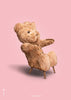  Poster classique en peluche en peluche sans cadre A5 fond rose