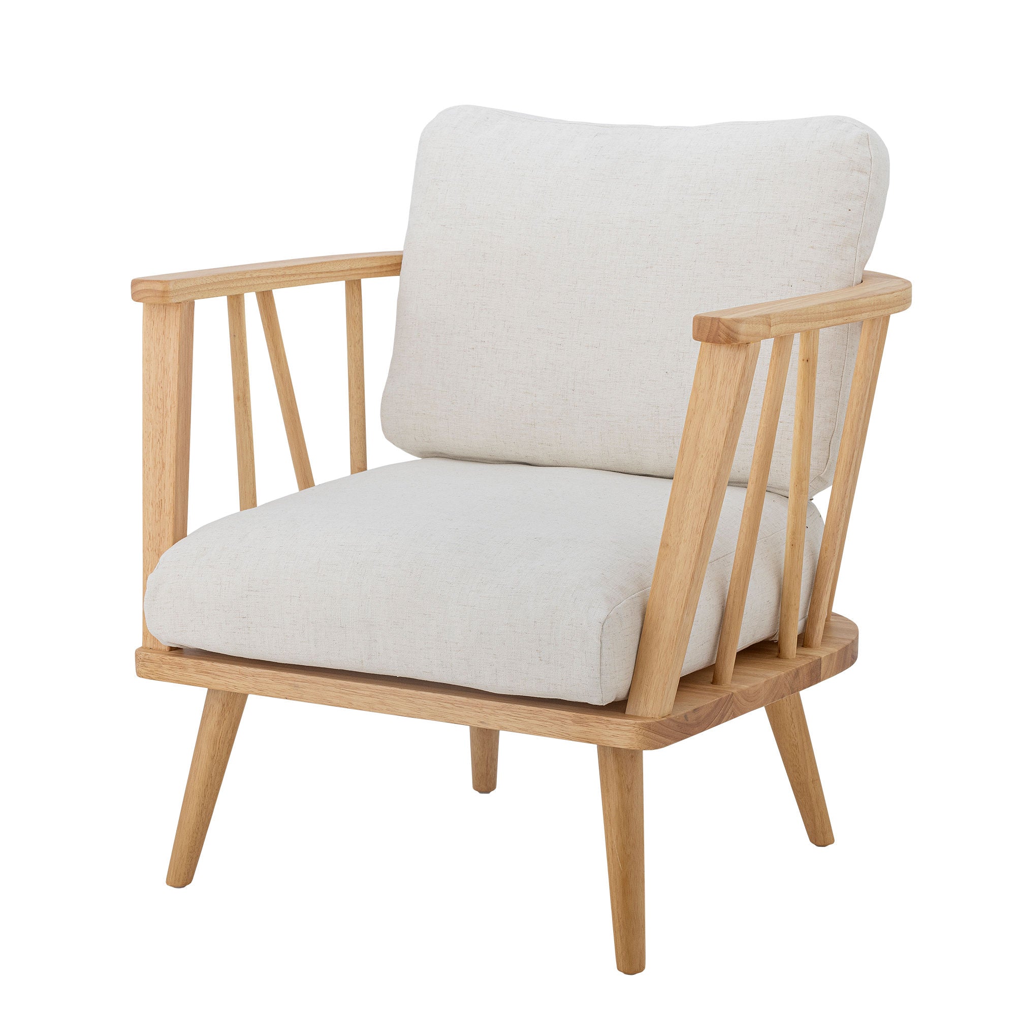 Creative Collection Millor Lounge Chair, Nature, Rubberwood